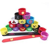 Los mejores  - 20 Confezione Supereroi Slap Band Braccialetti per feste Band Borsa Snap Bracciali partito Fillers braccialetto per…